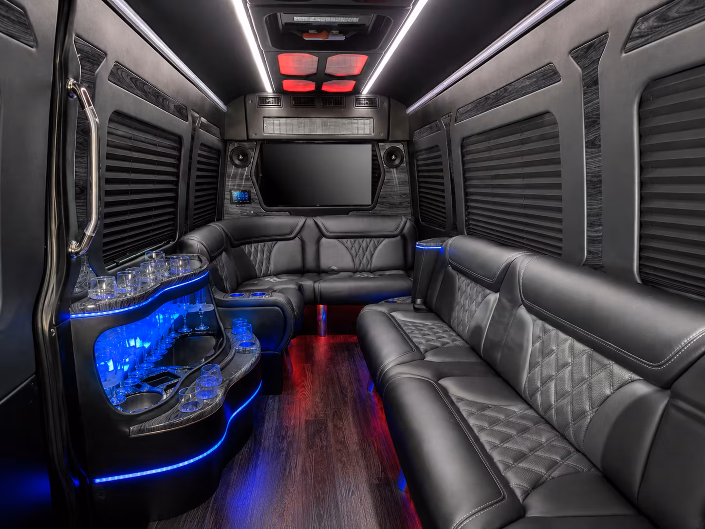 new braunfels 50 passenger party bus inside